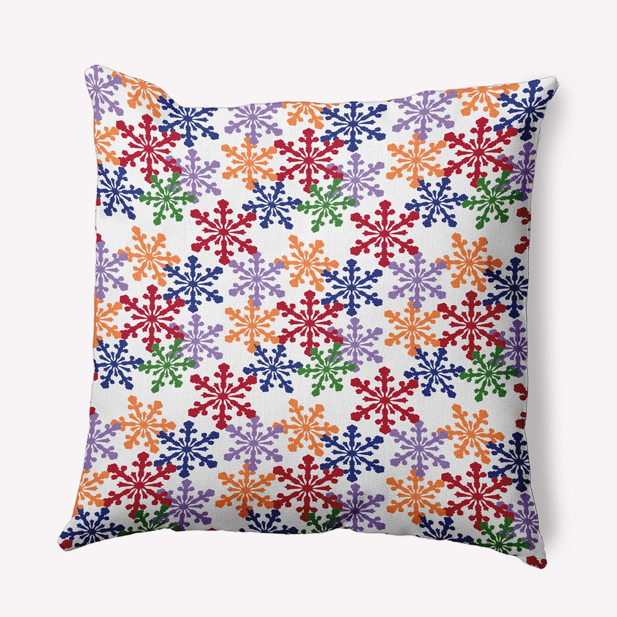 16" x 16" Simply Daisy Snow Fall Polyester Indoor/Outdoor Pillow, Orange Qty 1