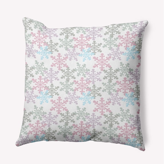 16" x 16" Simply Daisy Snow Fall Polyester Indoor/Outdoor Pillow, Pink Icing Qty 1