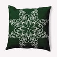 thumbnail image 1 of 16" x 16" Simply Daisy Snowflake Polyester Accent Pillow, Dark Green (1 Count), 1 of 4