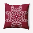 thumbnail image 1 of 16" x 16" Simply Daisy Snowflake Polyester Accent Pillow, Red (1 Count), 1 of 4