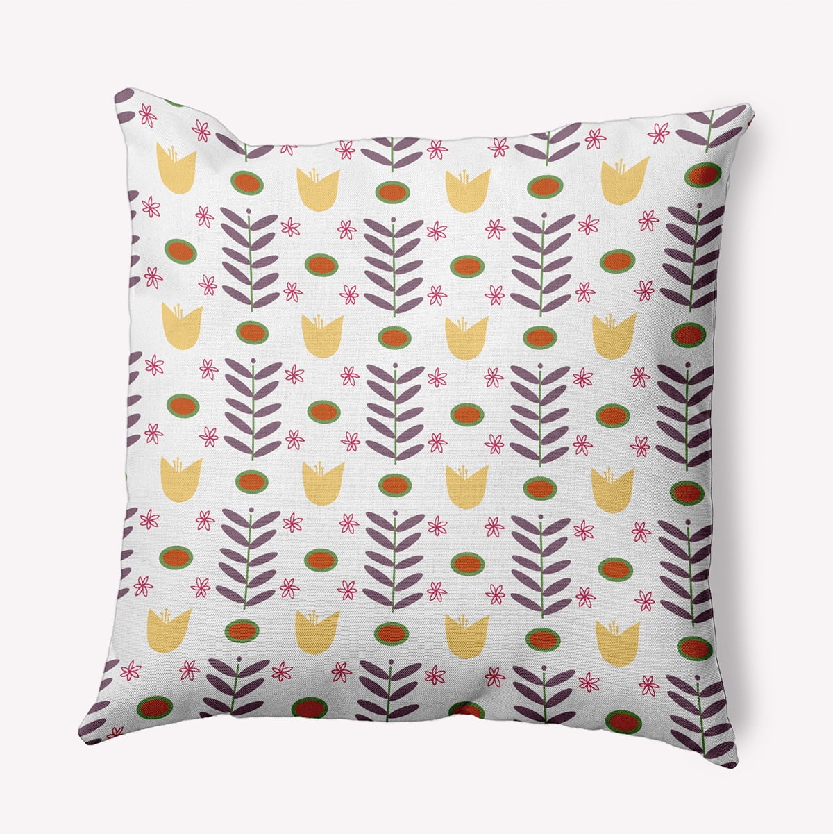 16" x 16" Simply Daisy Spring Garden Indoor/Outdoor Pillow, White Qty 1