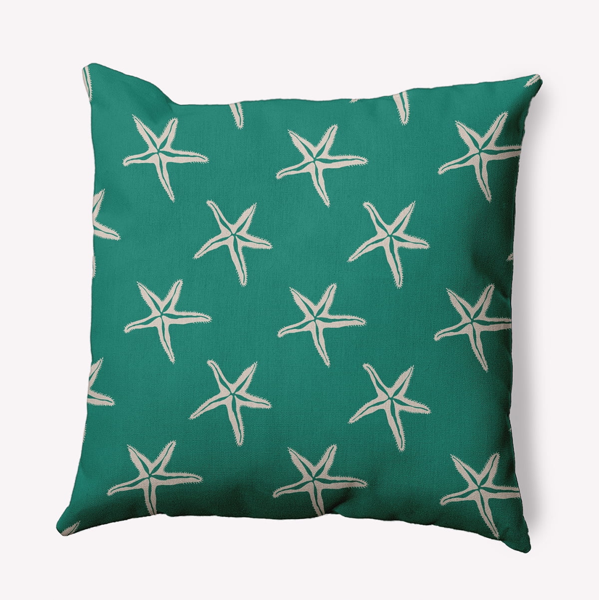16" x 16" Simply Daisy Starfish Indoor/Outdoor Pillow, Kelly Green Qty 1