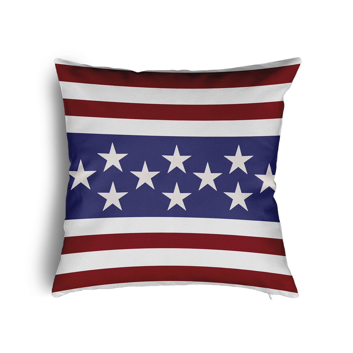 16" x 16" Simply Daisy Stars and Bars Poly Pillow with Zipper, Purplish Blue Qty 1