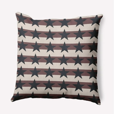 16" x 16" Simply Daisy Stars and Stripes Indoor/Outdoor Pillow, Blue-Red Qty 1