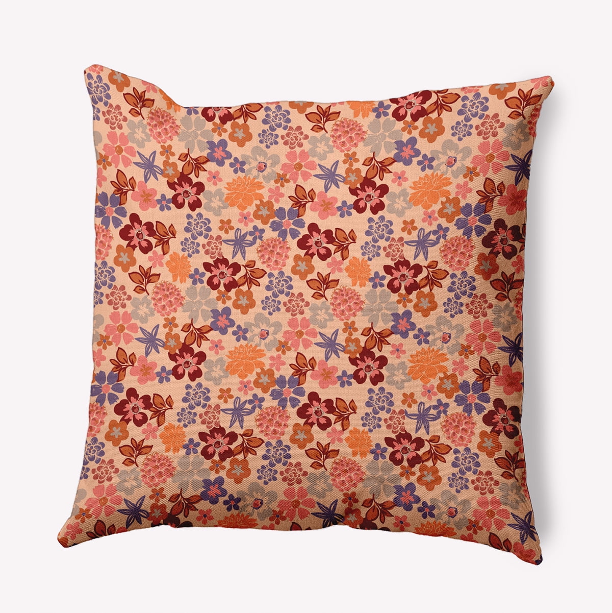 16" x 16" Simply Daisy Succulent Garden Polyester Accent Pillow, Peach Qty 1