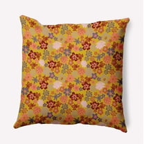 16" x 16" Simply Daisy Succulent Garden Polyester Indoor/Outdoor Pillow, Mustard Qty 1