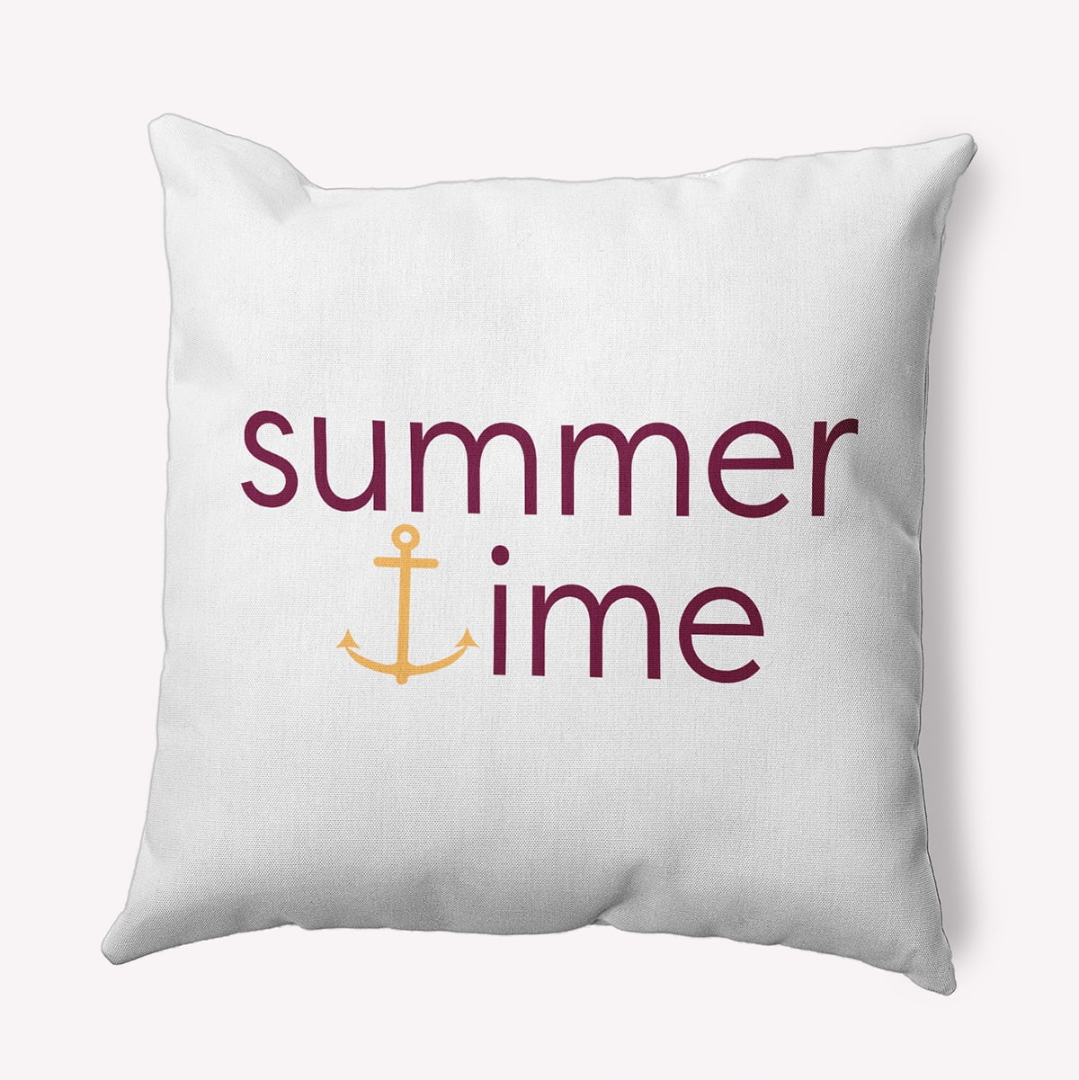 16" x 16" Simply Daisy Summer Time Anchored Indoor/Outdoor Pillow, Maroon Red Qty 1