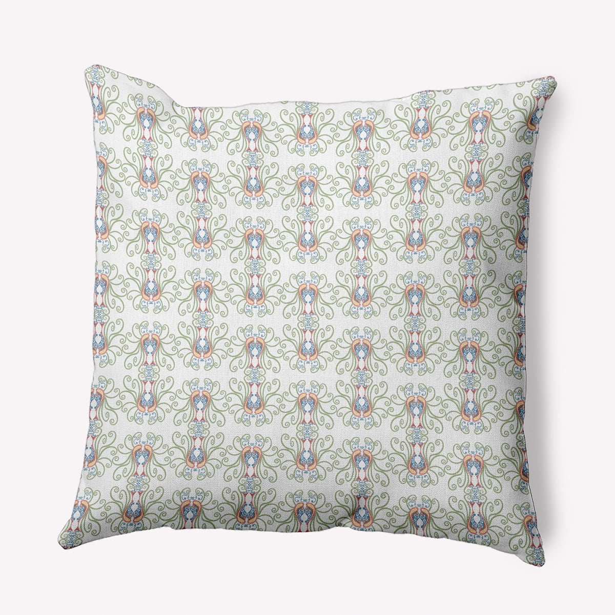 16" x 16" Simply Daisy Swirly Polyester Indoor/Outdoor Pillow, Fresh Green Qty 1