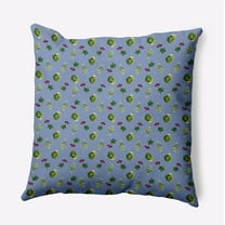 16" x 16" Simply Daisy Three Veggies Pattern Polyester Accent Pillow, Cornflower Qty 1