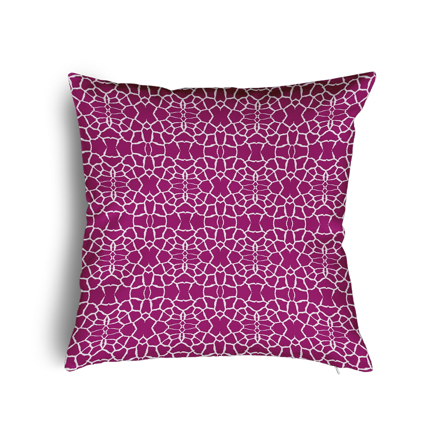 16" x 16" Simply Daisy Tiny Giraffe Pattern Poly Pillow with Zipper, Bright Pink Qty 1