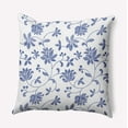 thumbnail image 1 of 16" x 16" Simply Daisy Traditional Floral Polyester Accent Pillow, Porcelain Blue Qty 1, 1 of 5