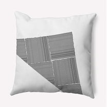 16" x 16" Simply Daisy Triangles & Squares Indoor/Outdoor Pillow, Raven Black Qty 1