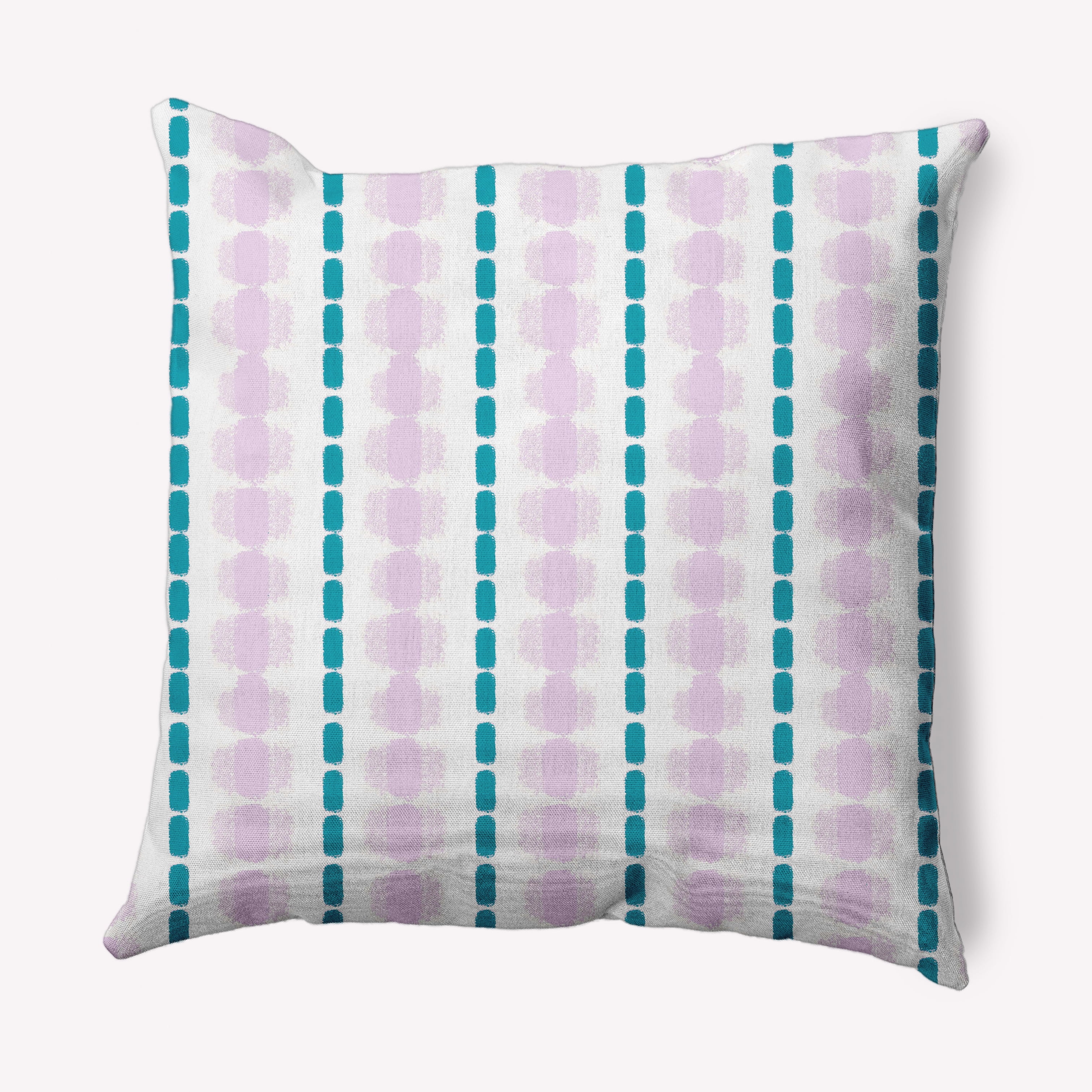 16" x 16" Simply Daisy Watercolor Stripe Decorative Throw Pillow