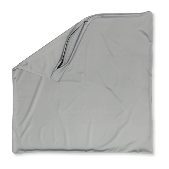 16" x 16" Throw Pillowcases (Cover Only) - 85/15 Nylon, Spandex - Luxurious, Silky, Stretchy & Soft - 1 Pcs Solid Color - A Perfect Choice for Couch Chairs Sofa Bed Adult or Kids Bedroom, Light Grey