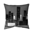 thumbnail image 1 of 16 x 16 in. Abstract Black & White Buildings-Double Sided Print Outdoor Pillow Cover, 1 of 1