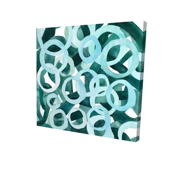 16 x 16 in. Abstract Rings-Print on Canvas