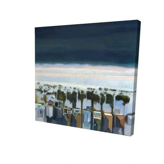 16 x 16 in. Birds Eye View of Beach-Print on Canvas