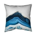 thumbnail image 1 of 16 x 16 in. Blue Geode Profile-Double Sided Print Outdoor Pillow Cover, 1 of 1