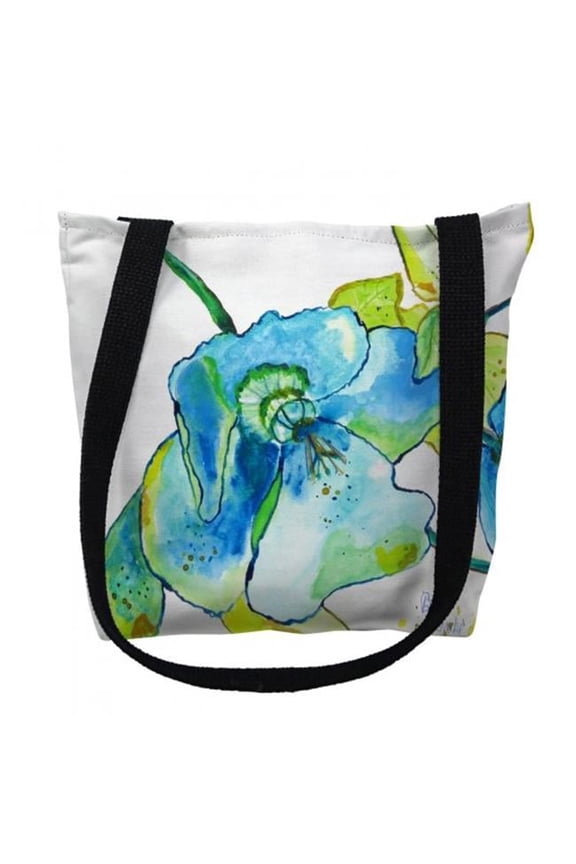 16 x 16 in. Blue Hibiscus Tote Bag - Medium
