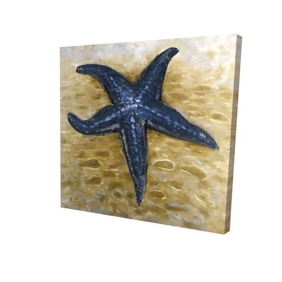 16 x 16 in. Blue Starfish-Print on Canvas