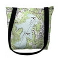 thumbnail image 1 of 16 x 16 in. Canobie Lake New Hampshire Nautical Map Tote Bag - Medium, 1 of 1