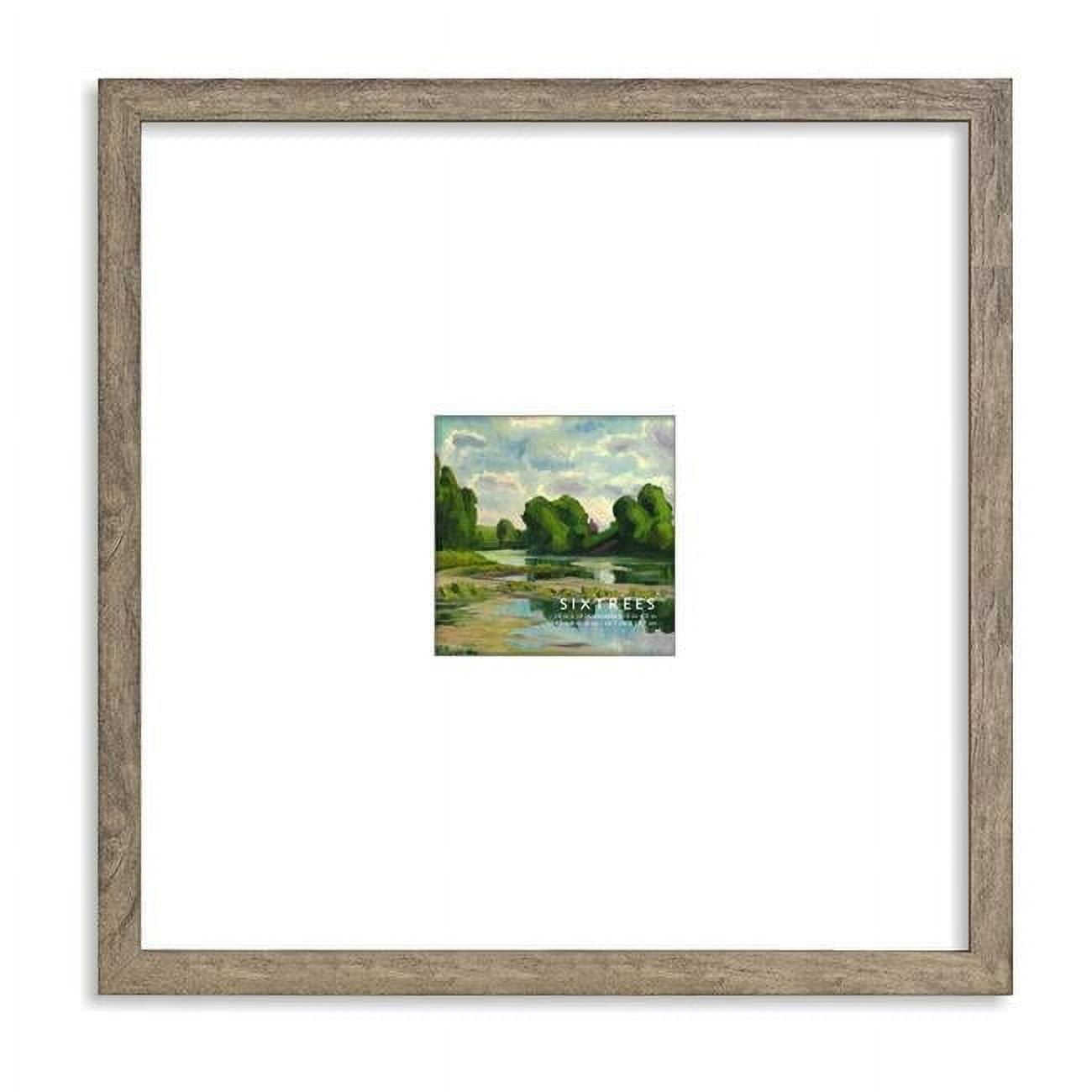 Sixtrees Ethan Grey M2 Matted Wood Picture Frame, 24 x 24 in
