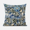 thumbnail image 1 of 16 x 16 in. Flying Floral Paisley Suede Blown & Closed Pillow - Grey, Green & Beige, 1 of 1