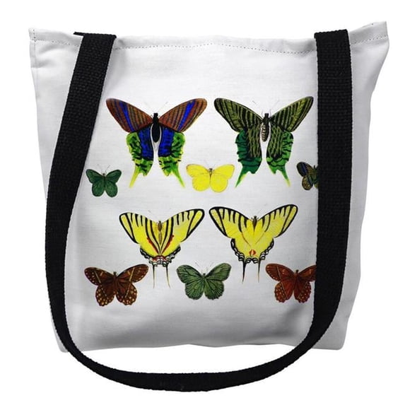 16 x 16 in. Green Butterflies Tote Bag - Medium