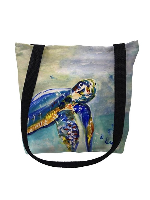 16 x 16 in. Happy Sea Turtle Tote Bag - Medium