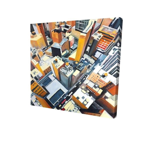 16 x 16 in. High Top View of Buildings In New York-Print on Canvas