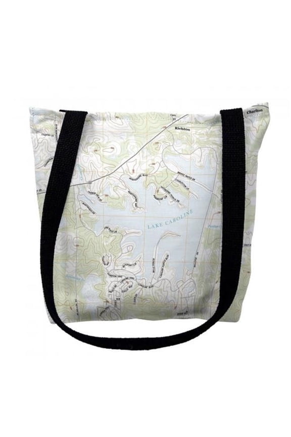 16 x 16 in. Lake Caroline Madison Nautical Map Tote Bag - Medium