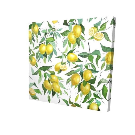 16 x 16 in. Lemon Pattern-Print on Canvas