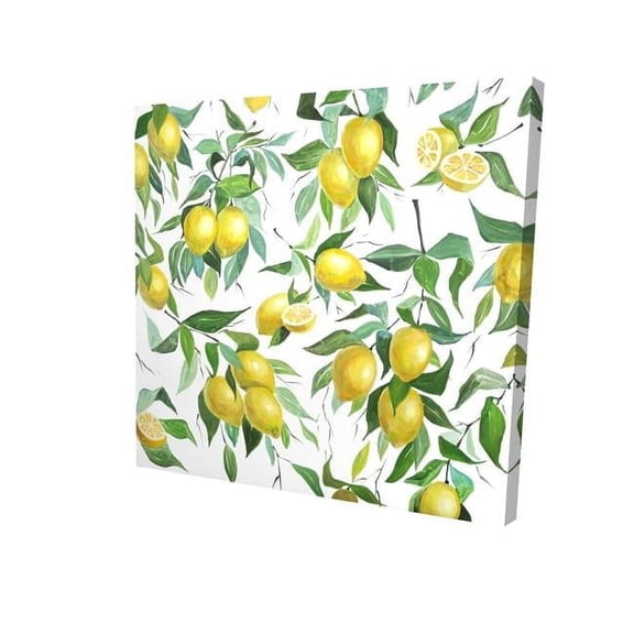 16 x 16 in. Lemon Pattern-Print on Canvas