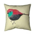 thumbnail image 1 of 16 x 16 in. Little Purple Bird Illustration-Double Sided Print Indoor Pillow Cover, 1 of 1
