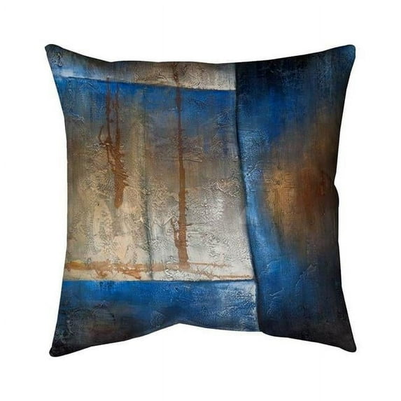 16 x 16 in. Luminous Blue & Bronze Shape-Double Sided Print Outdoor Pillow Cover