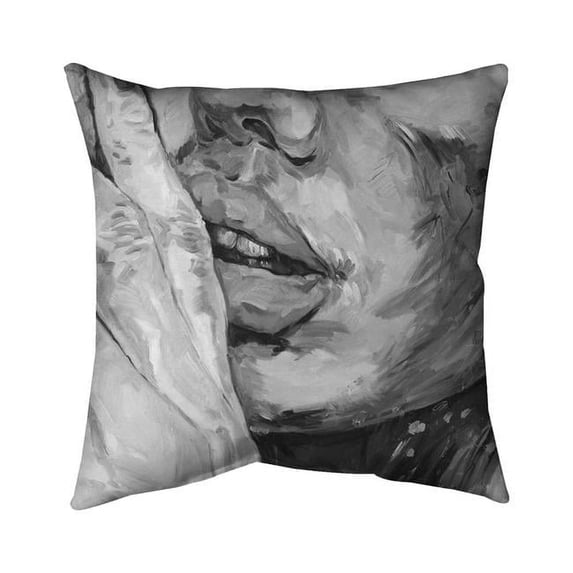 16 x 16 in. Luscious Lips-Double Sided Print Outdoor Pillow Cover