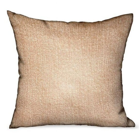16 x 16 in. Lush Sepia Off-White Solid Luxury Outdoor & Indoor Throw Pillow