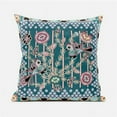 thumbnail image 1 of 16 x 16 in. Pink & Green Peacock Broadcloth Floral Zippered Pillow, 1 of 1