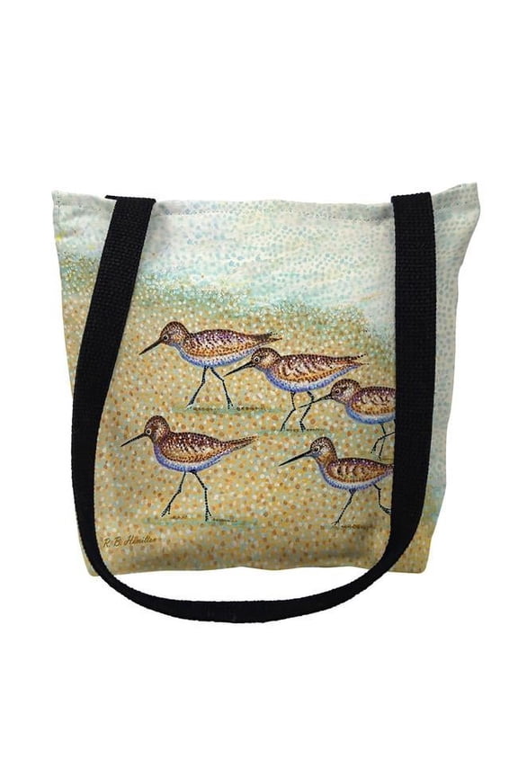 16 x 16 in. Pointillist Sanderlings Medium Tote Bag