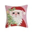 thumbnail image 1 of 16 x 16 in. Santa Holding Tree Polyester Filler Hook Pillow, 1 of 1
