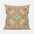 thumbnail image 1 of 16 x 16 in. Venetian Flower Paisley Duo Broadcloth Indoor & Outdoor Zippered Pillow - Orange & Yellow, 1 of 1