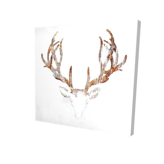 16 x 16 in. Wood Looking Deer Head-Print on Canvas
