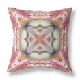 thumbnail image 1 of 16 x 16 in. Zippered Broad Cloth Geometric Throw Pillow, Rustic Red & Orange, 1 of 1