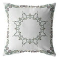thumbnail image 1 of 16 x 16 in. Zippered Suede Floral Throw Pillow, White, 1 of 1