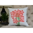 thumbnail image 1 of 16 x 16 inch, Florpalida, Floral Print Pillow, Orange, 1 of 2