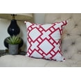 thumbnail image 1 of 16 x 16 inch, Square in St. Louis Geometric Print Pillow, Pink/Fushcia, 1 of 2