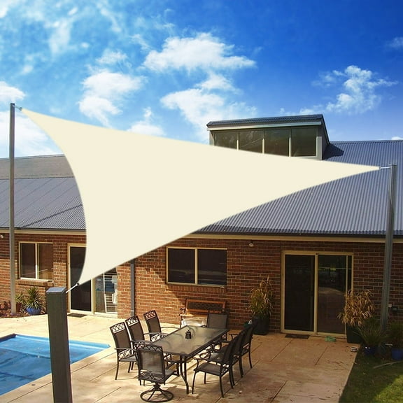 16' x 16' x 16' Triangle Waterproof Sun Shade Sail Outdoor Canopy Cover UV Block for Backyard Porch Pergola Deck Garden Patio with Free Rope