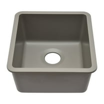 16" x 18" Quartz Kitchen Sink, Single Bowl Sink, Drop-in Sink, Undermount Sink, Granite Kitchen Sink, Galaxy Concrete Kitchen Sink, Lexicon Platinum LP-1618-C-SO