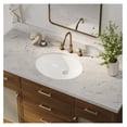 thumbnail image 1 of 16" x 19.63" Oval Undermount Bathroom Sink Vanity in White, Durable Ceramic Constuction, Space-Saving, Overflow-Proof, Modern Design, 1 of 9