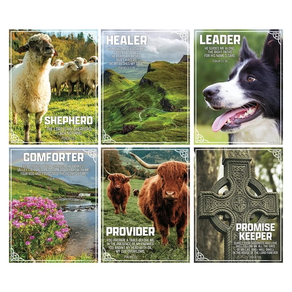 16" x 20 3/4" Ireland VBS Psalm Bible Verse Cardstock Posters  6 Pc.